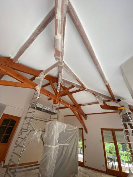 Isolation du plafond d’une maison à ST GENIS LES OLLIERES dans la région de Lyon